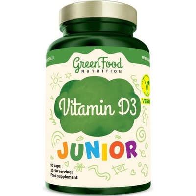 GreenFood Nutrition Junior Vitamin D3 90 kapslí