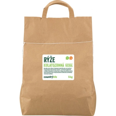 Country Life Rýže kulatozrnná natural 5kg – Zboží Dáma