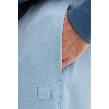 BOSS Orange Памучен спортен панталон BOSS Orange в синьо с меланжов десен (50509303)