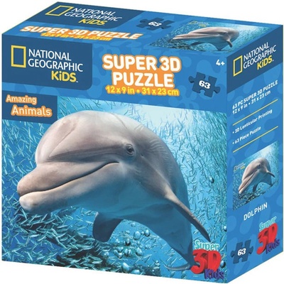 Prime3D Delfín 31 cm x 23 cm 63 dílků