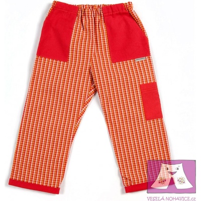 Veselá Nohavice dětské kanafasové kalhoty Mařenka