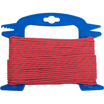 CONNEX PP pletené lano 16pramenné, 3 mm × 20 m, červená/zelená, navíječ