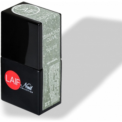 Laif Gel lak stříbrný SOL 213 Diamond Olive 10 ml