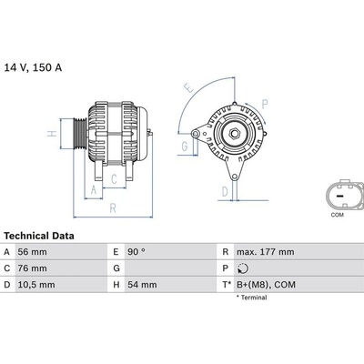 BOSCH 0 986 080 580 generátor (0986080580)