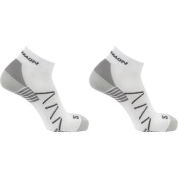 Salomon Дамски чорапи Salomon Hornet Quarter 2 Pack Running Socks Womens - White/Grey