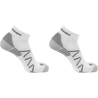 Salomon Дамски чорапи Salomon Hornet Quarter 2 Pack Running Socks Womens - White/Grey