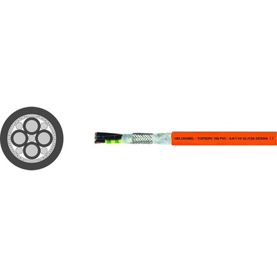 Helu TOPSERV® 108 707250 servo kábel 4 G 1.5 mm² 100 m oranžová