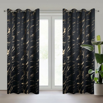EUROFIRANY ZATEMŇOVACÍ ZÁVES NA KRÚŽKOCH MOLY 140X250 CM VZOROVANÁ