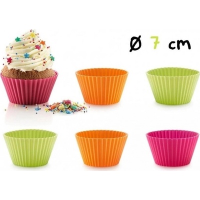Lékué Sada 6 barevných silikonových formiček na muffiny Lékué 7 cm