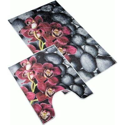 Bellatex koupelnová předložka 3D tisk sada Orchidea - 60x100 60x50 cm