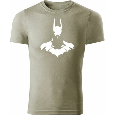 Tričko Batman pánske tričko svetlé khaki biele