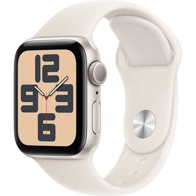 Apple Watch SE GPS 40mm Starlight Aluminium Case with Starlight Sport Band-M/L MXEG3QC/A