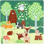 Orange Tree Toys Дървен пъзел Orange Tree Toys - Горски животни, 9 части (OTT20003) - ozone