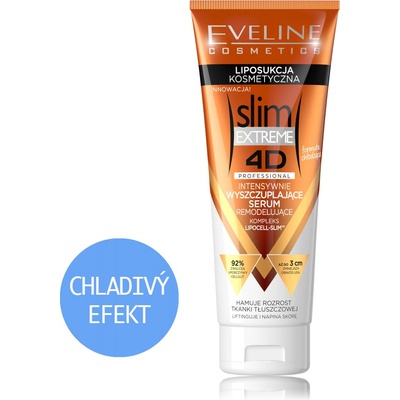 Eveline Cosmetics slim Extreeme 4D Liposukcia intenzívne zoštíhľujúce sérum remodelácie 250 ml