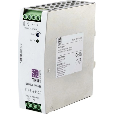 TRU COMPONENTS DPS-24120 sieťový zdroj na montážnu lištu (DIN lištu), 24 V/DC, 5 A, 120 W, výstupy 1 x