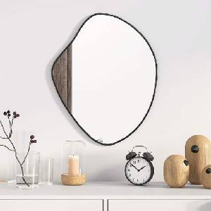 vidaXL Стенно огледало черно 50x40 см (348252)