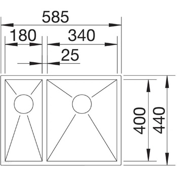 Image 1 of BLANCO ZEROX 340/180-U (521614)