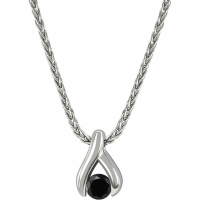 Eppi Platinový přívěsek s černým diamantem Tilda P35960