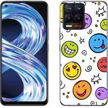 Pouzdro mmCase Gelové Realme 8 Pro - smajlíci
