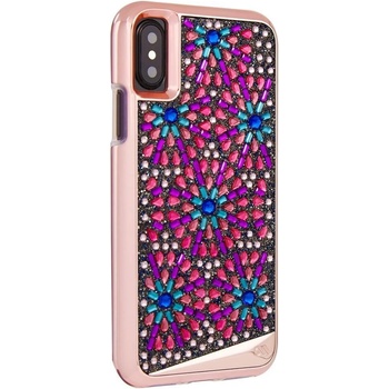 Case-Mate Brilliance Case - кейс с висока защита и кристали за iPhone XS, iPhone X (розов)