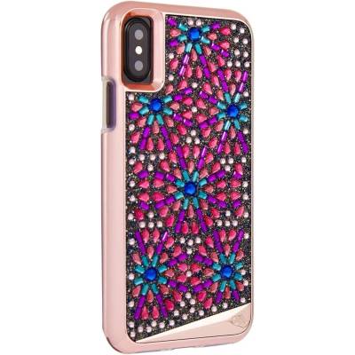 Case-Mate Brilliance Case - кейс с висока защита и кристали за iPhone XS, iPhone X (розов)
