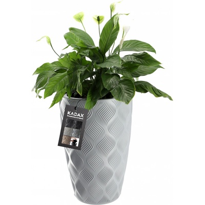 Kadax Květináč plast šedý 29 x 29 x 48,5 cm