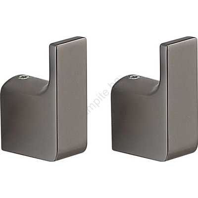 Gedy - Комплект от 2 стенни куки PIRENEI, металик сив (SH0880)