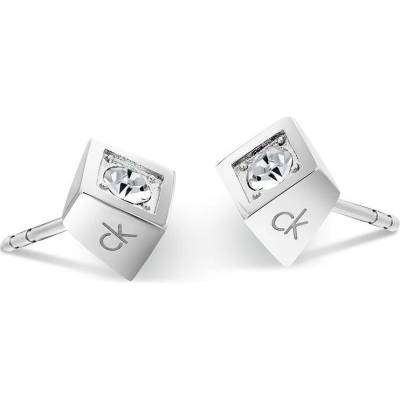 Calvin Klein Moderné oceľové kôstky s kryštálom 35000980