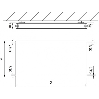 Mexen CHF20 W420HF-050-050-66 500 mm x 500 mm antracit