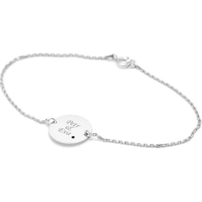 Eppi platinový s černým diamantem a gravírem dle vaší volby Yalena BR41227