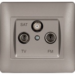 ELMARK Rhyme Тv+fm+sat КОНТАКТ СИВ МЕТАЛИК (11684)