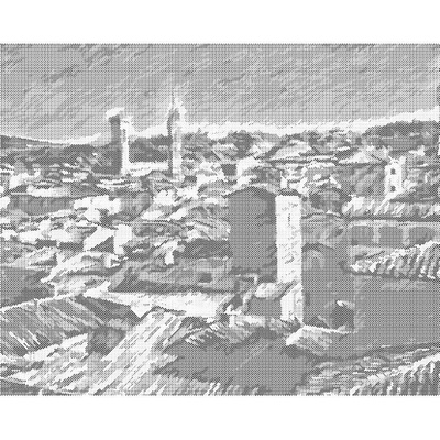 ZUTY Bodkovanie - FLORENCIA PODĽA VAN GOGHA Rámovanie: bez rámu a bez vypnutia plátna, Rozmer: 40x50 cm