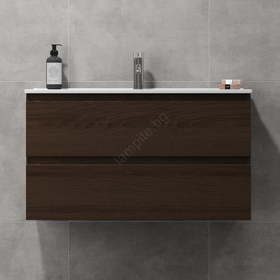 Bath Deluxe Шкаф за баня с мивка kenwood, 91 см, орех (setbt0124)