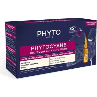PHYTO Phytocyane Tерапия против реактивен косопад при жени 12 ампули х 5 мл (PH1002011P4)