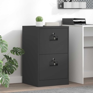 vidaXL Кабинет за файлове с чекмедже Черно 45, 5 x 42 x 74, 5 см (891610)