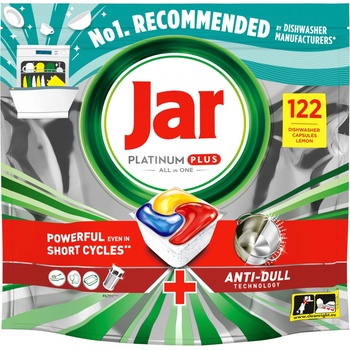 Jar Platinum Plus Lemon kapsle do myčky 122 ks