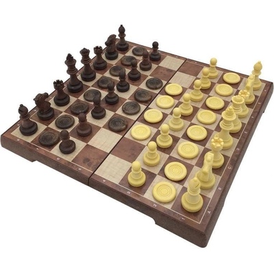 Stolní hra U3 2v1 šachy a dáma 4856 C