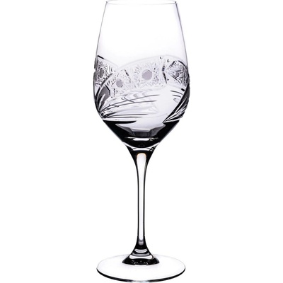 Bohemia Crystal sada 6 broušených sklenic na červené víno 450 ml