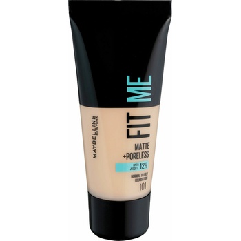 Maybelline Fit Me! Matte & Poreless Make-Up - Zjednocujúci make-up s matujúcim efektom 101 True Ivory 30 ml