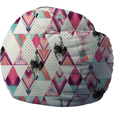 PUFRELAX Барбарон King Size, Перящ се калъф, Пълнеж с микс от мемори пяна и дунапрен, Принт, 600л (PUF-M-K-PTM-DYE)