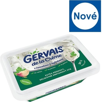 Gervais de la Crème extra krémový delikátně smetanový sýr s česnekem & bylinkami 180 g