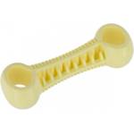 Kerbl Dumbbell - играчка за кучета за апортиране, дъвчене и почистване на зъбите, TPE материал, Жълт, 13, 5 см, Германия - 86240