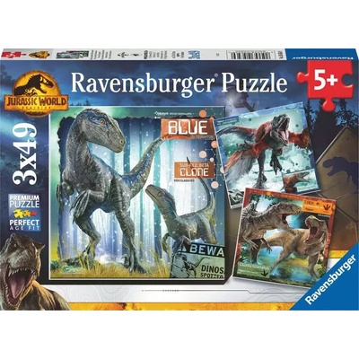 Ravensburger - Puzzle 3x49 Jurassic World / Cretaceous Camp - 40 - 99 piese