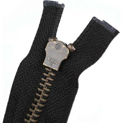 Staromosazný zip YKK No 5 délka 70 cm bundový - černá