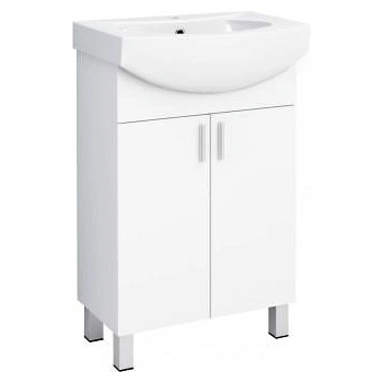 Inter Ceramic Долен шкаф за баня ICP 5535 + 4255, Inter Ceramic, PVC, бял, с умивалник, 55x42x85см (5535 + 4255)