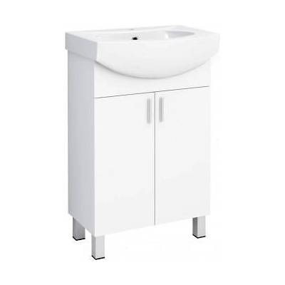 Inter Ceramic Долен шкаф за баня ICP 5535 + 4255, Inter Ceramic, PVC, бял, с умивалник, 55x42x85см (5535 + 4255)