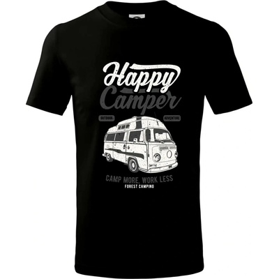 Happy Camper tričko detské čierna