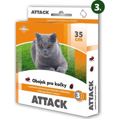 Attack obojok antiparazitárny 35cm mačka