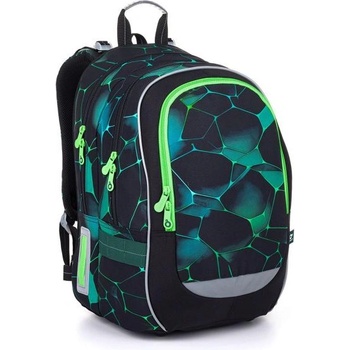 Topgal Ученическа чанта със зелен десен Topgal CODA 25019