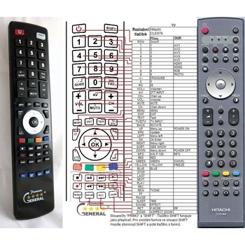 GENERAL HITACHI CLE-978 - съвместимо дистанционно управление на марката General (CLE-978)